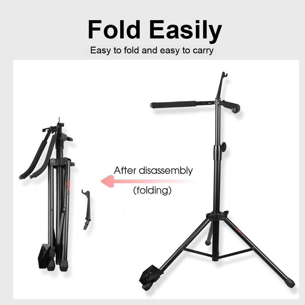 Adjustable Foldable Cello Stand with Bow Hook A7634