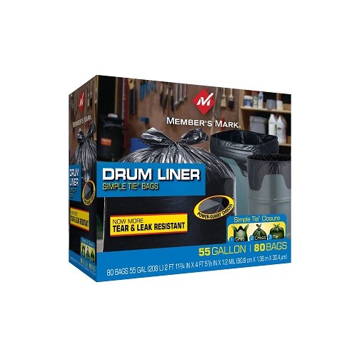 55 Gallon Drum Liner Black, 80 Count U571174