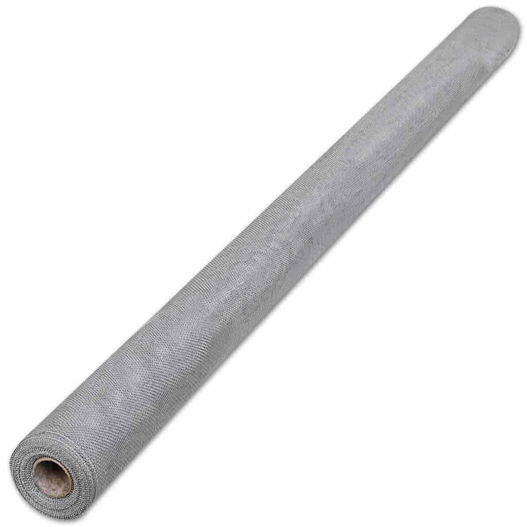 Aluminum Window Screen Mesh 39.4"x196.9" Silver Roll J423366