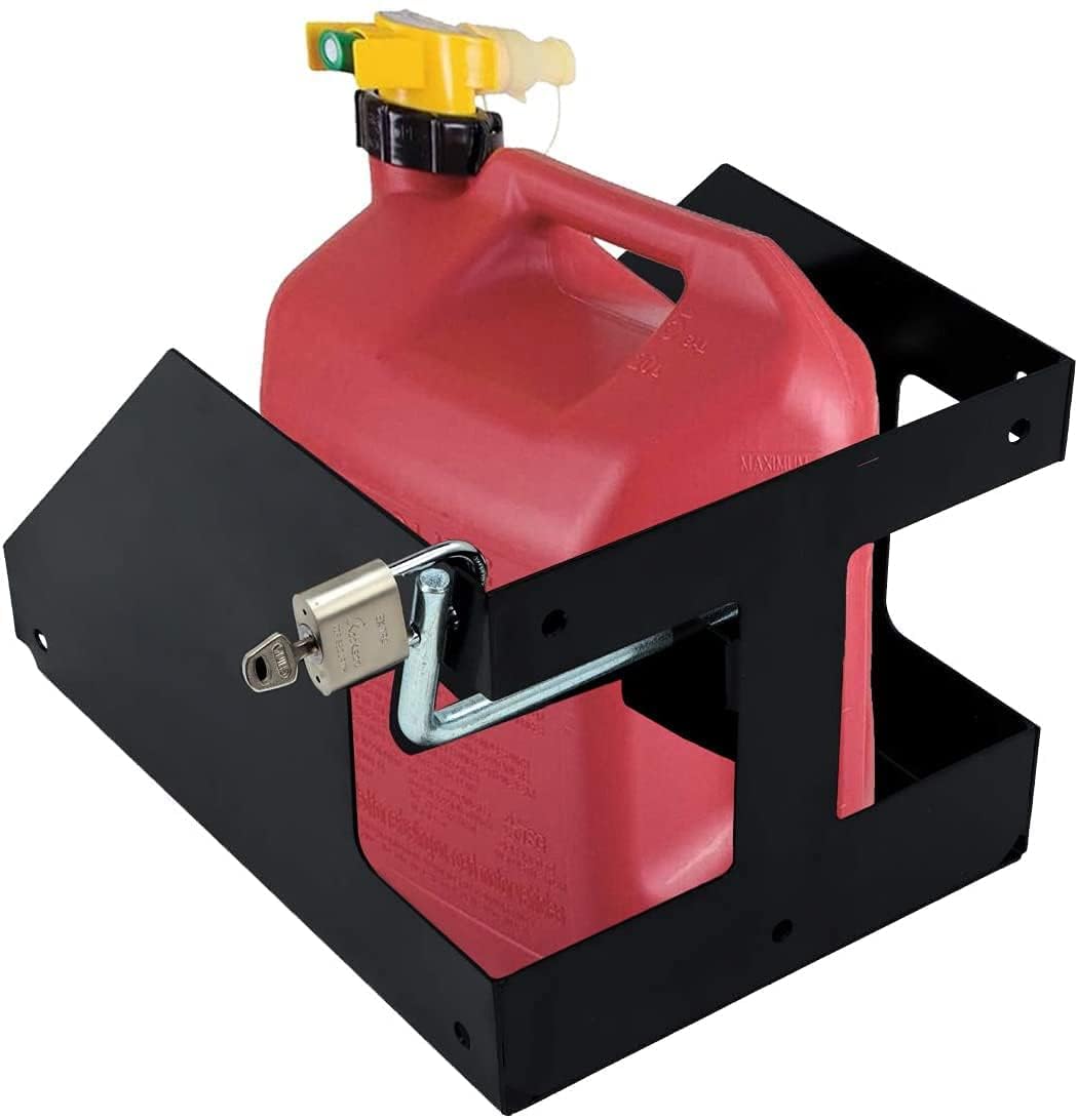 5 Gallon Fuel Gas Can Rack Holder with Lock P405