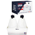 Double Utility Fuel Jug Holder Storage Rack Shelf - Holds Two 5-Gallon Jugs - Anti-Rusting Aluminum C650491