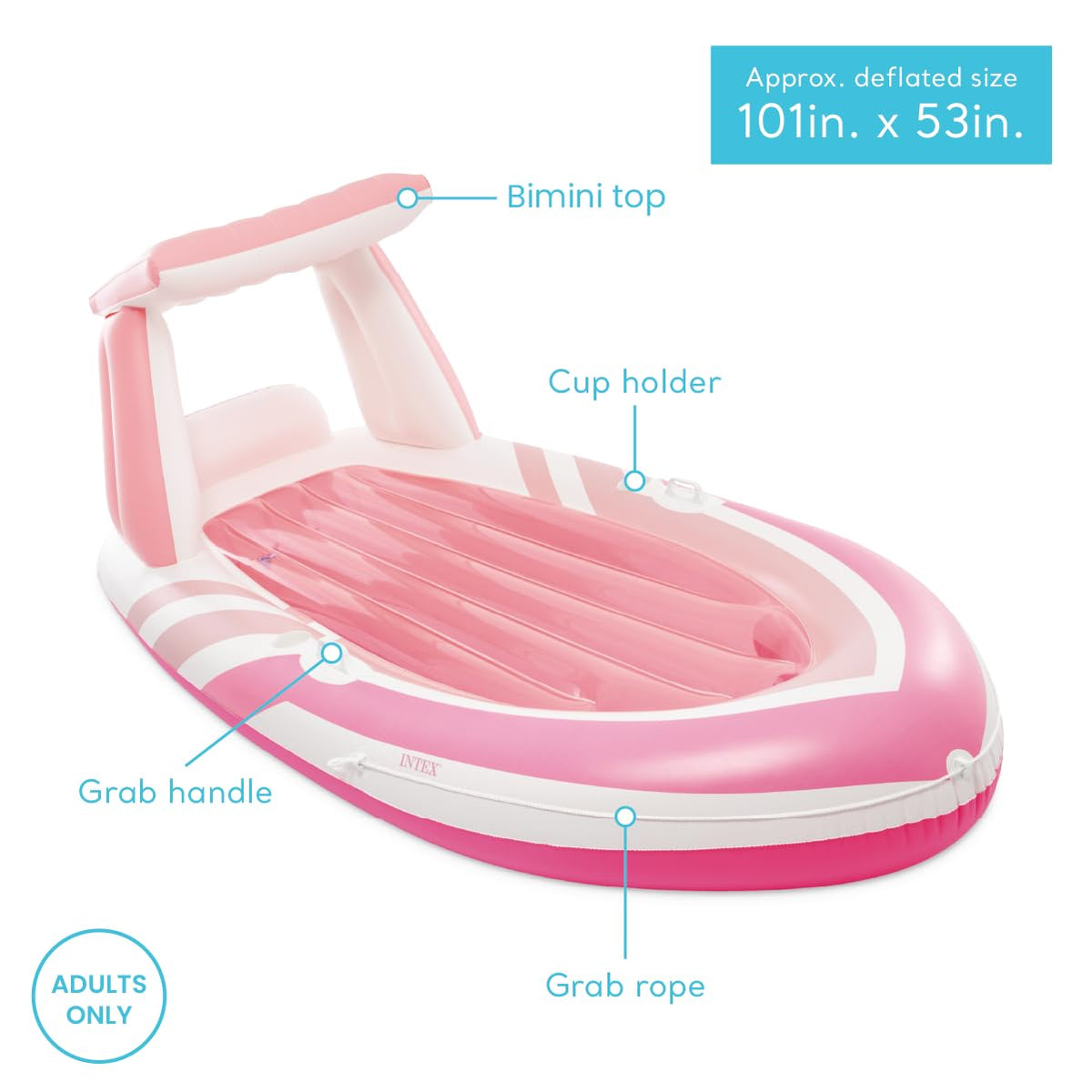 Inflatable Pool Float with 2 Cup Holders Y129