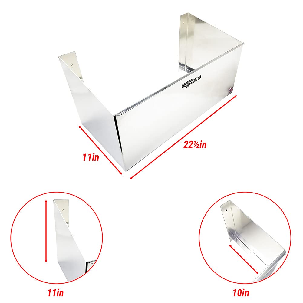 Double Utility Fuel Jug Holder Storage Rack Shelf - Holds Two 5-Gallon Jugs - Anti-Rusting Aluminum C650491