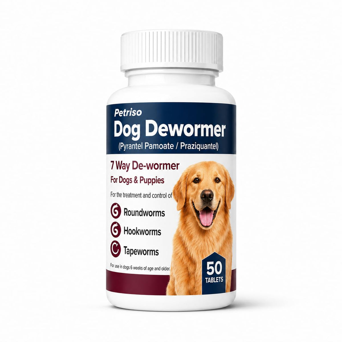 Dewormer for Dogs, 50 Tablets P7823