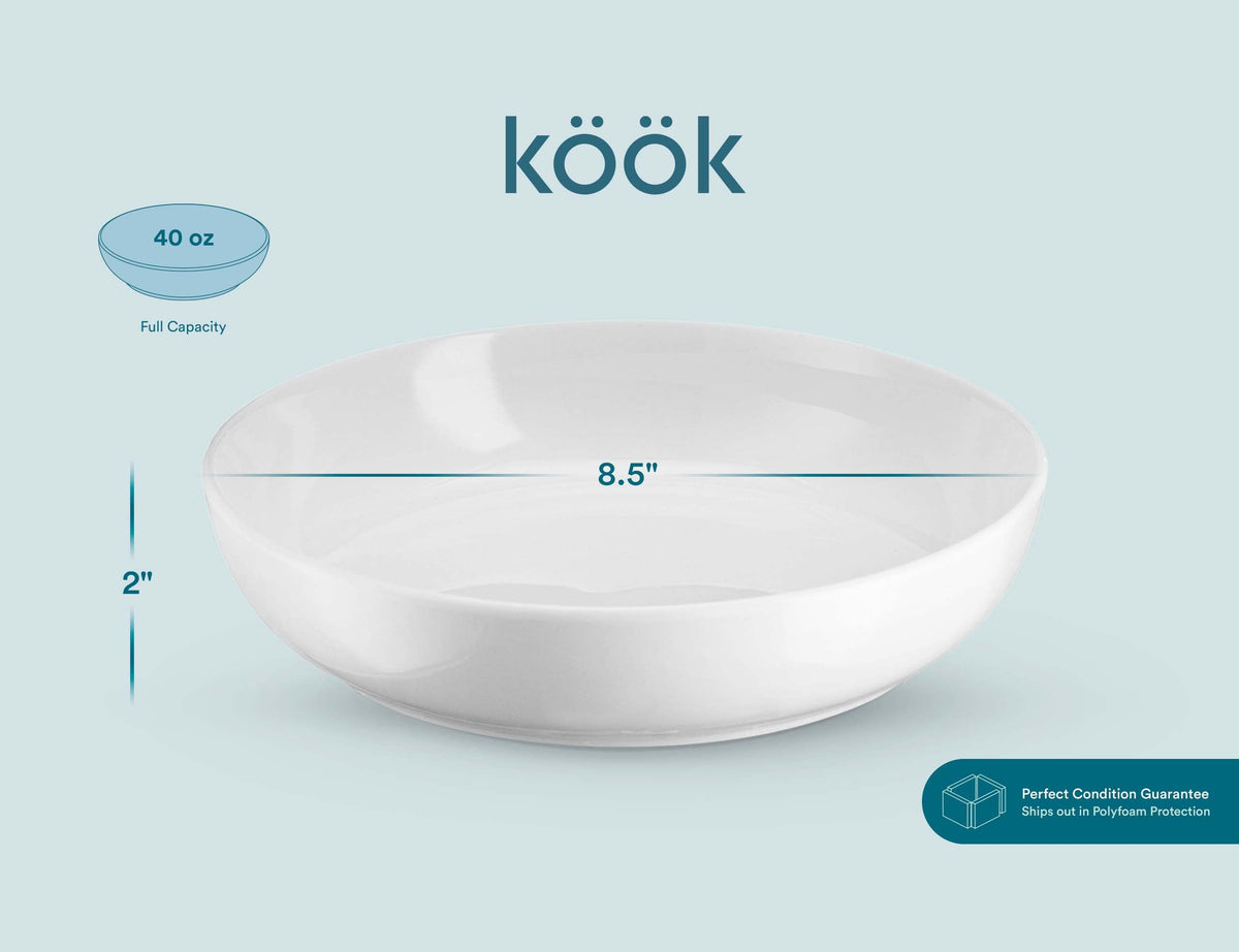 White 40 oz Pasta Bowls Set of 4 P862