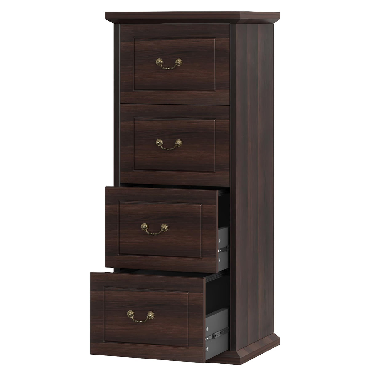 4 Drawer Walnut File Cabinet Q61191