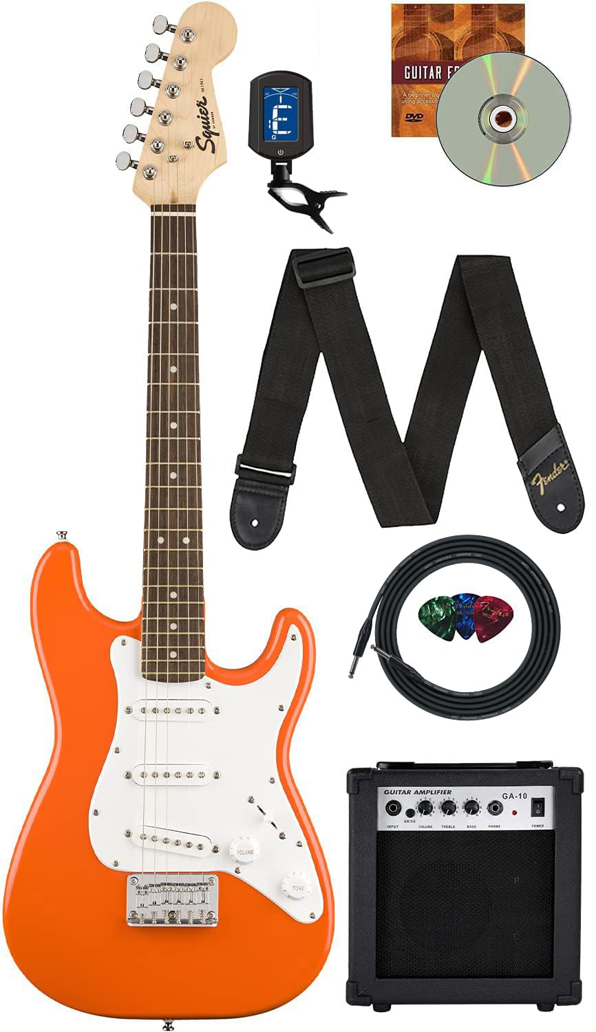 3/4-Size Mini Strat Electric Guitar with Amplifier H7075