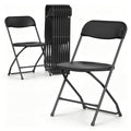 10 Pack Lightweight Stackable Plastic Folding Chairs with Steel Frame U9015