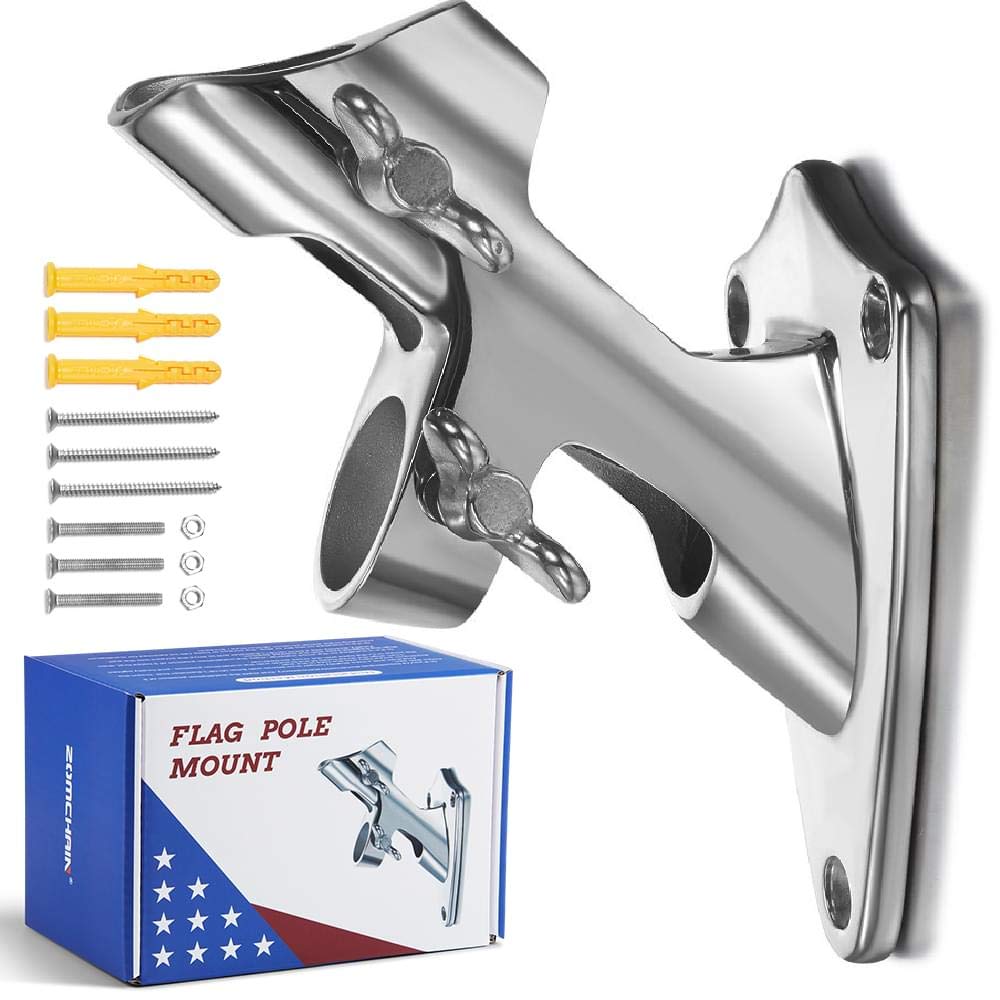 Flag Pole Bracket, 316 Marine Grade Stainless Steel A77213