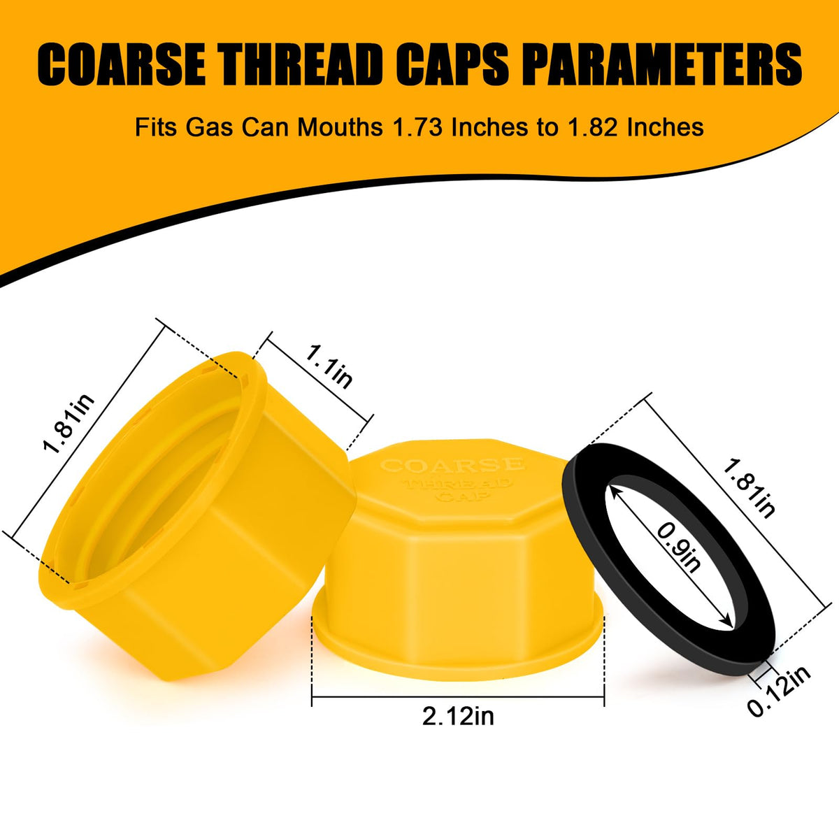 Gas Can Cap 5 Gallon Coarse Thread Q5563