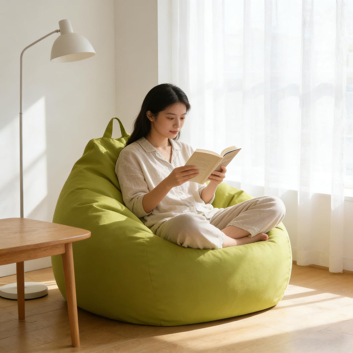Yellow XL Bean Bag Chair Cover A780559