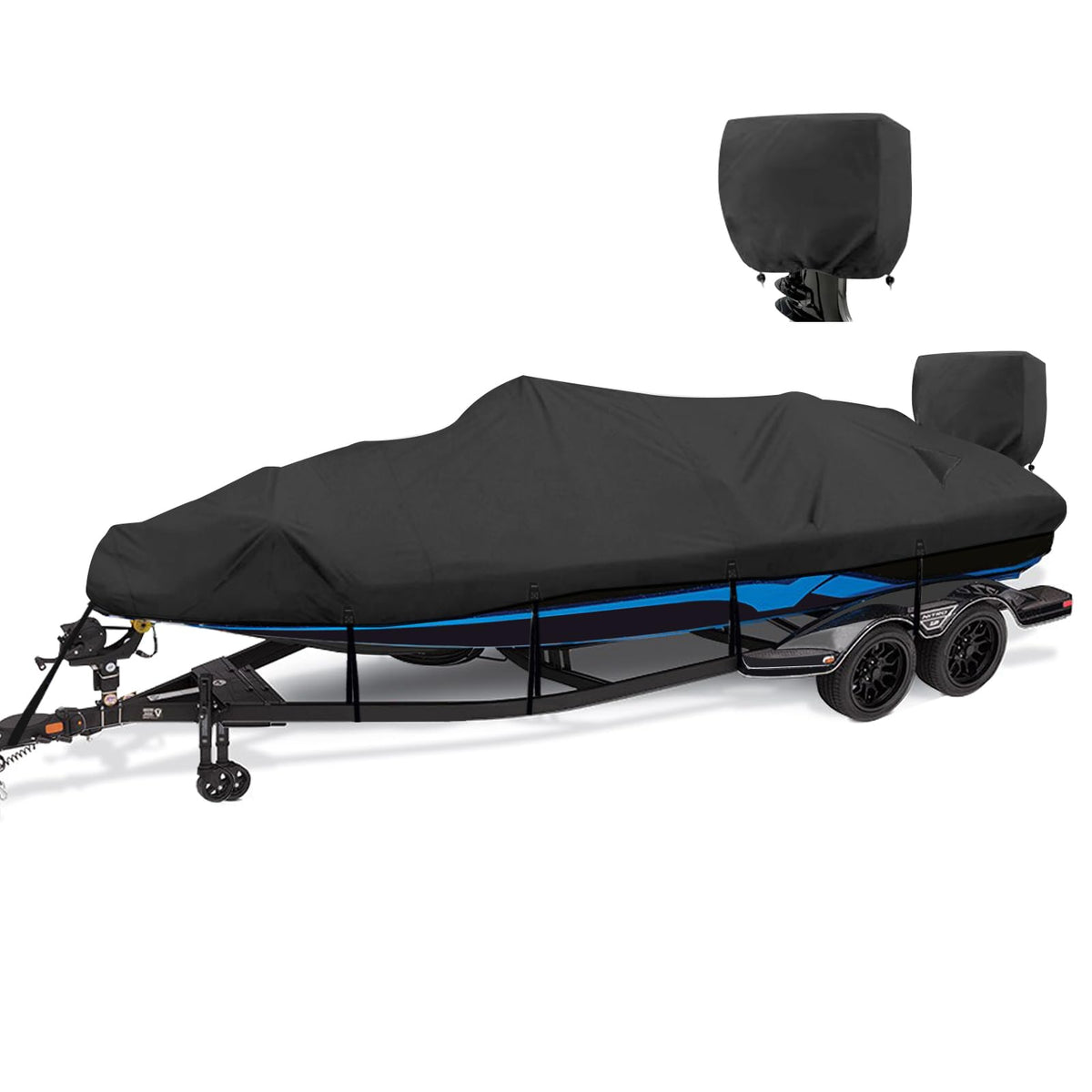 14-16 ft Waterproof V-Hull Boat Cover Z2662