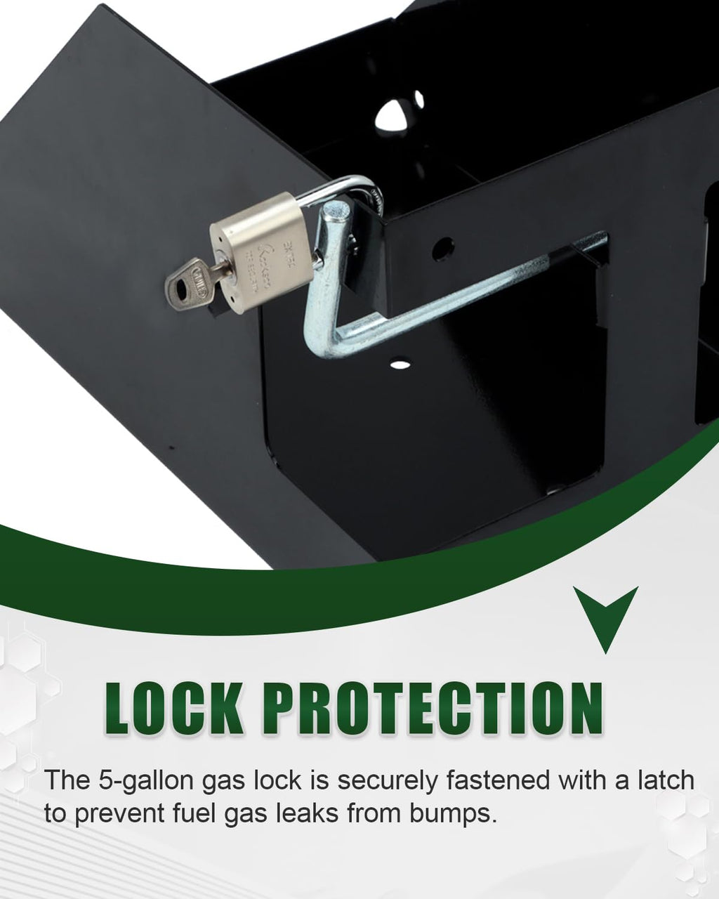 5 Gallon Fuel Gas Can Rack Holder with Lock P405
