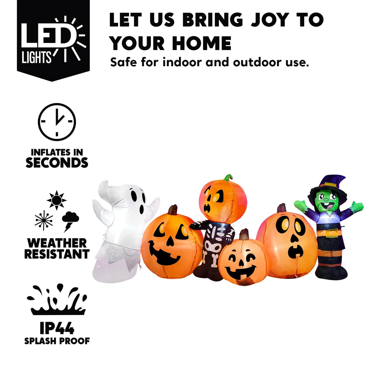 8 ft Inflatable Halloween Decoration with LEDs F68160
