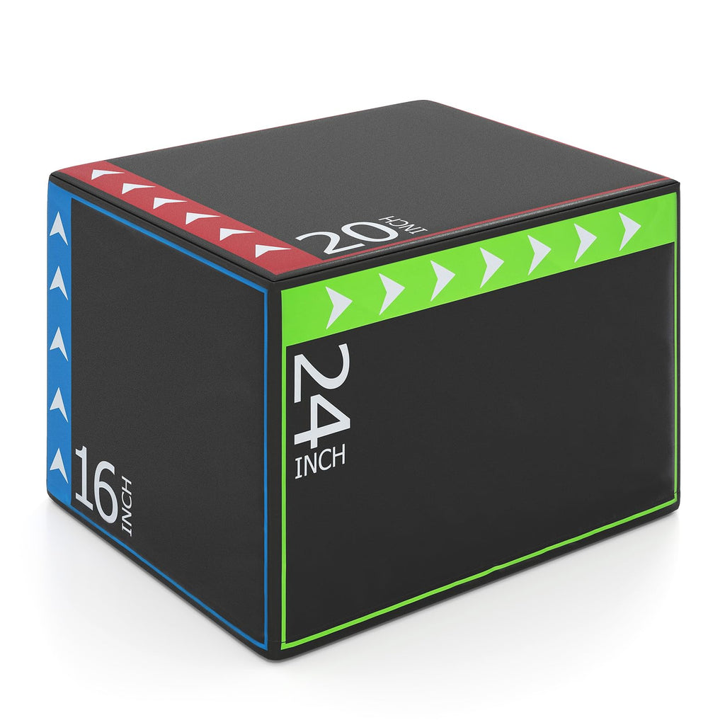 3-in-1 Foam Plyometric Jump Box with Non-Slip Cover G3559