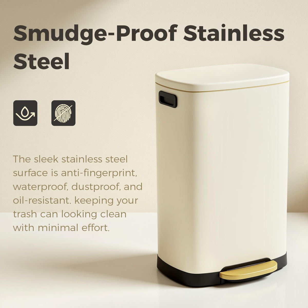 13 Gal Stainless Steel Step Trash Can E972051