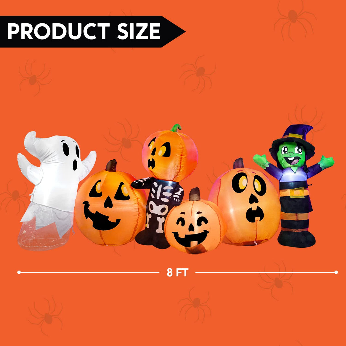 8 ft Inflatable Halloween Decoration with LEDs F68160