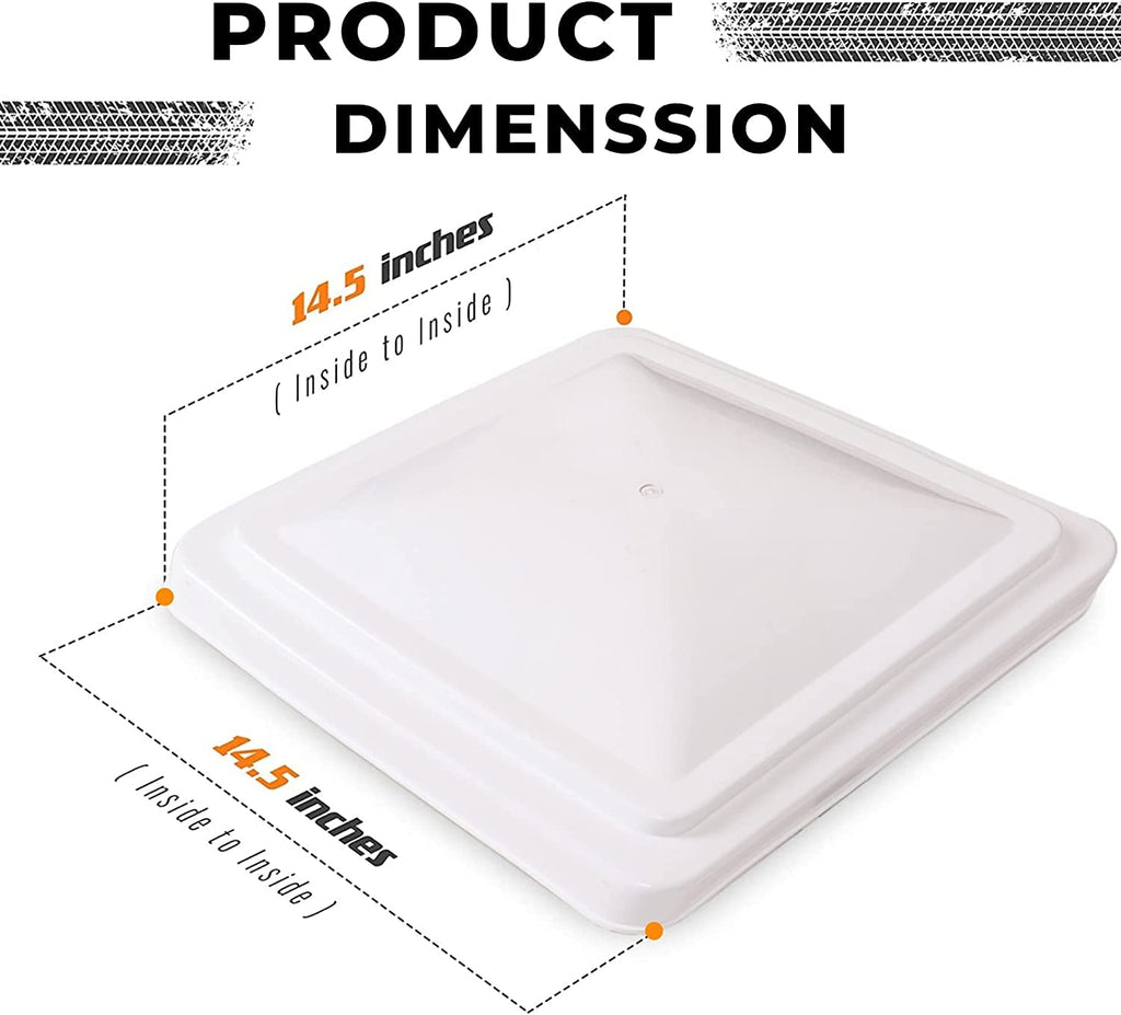 4 Pack 14" White Roof Vent Cover E896837