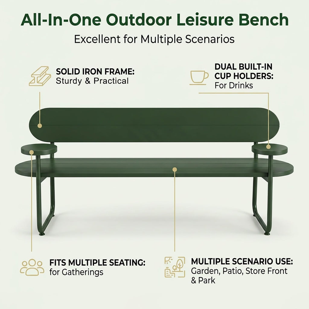 Metal Outdoor Bench I893895