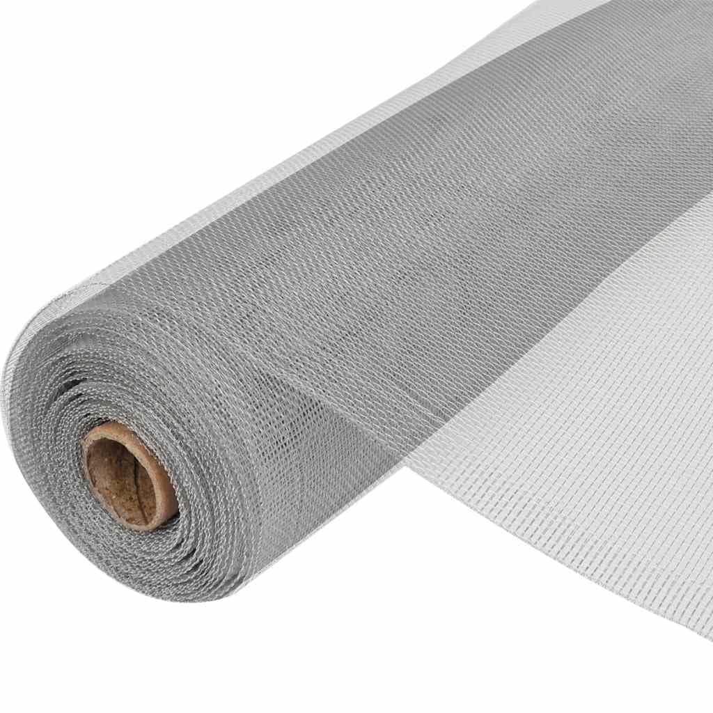 Aluminum Window Screen Mesh 39.4"x196.9" Silver Roll J423366
