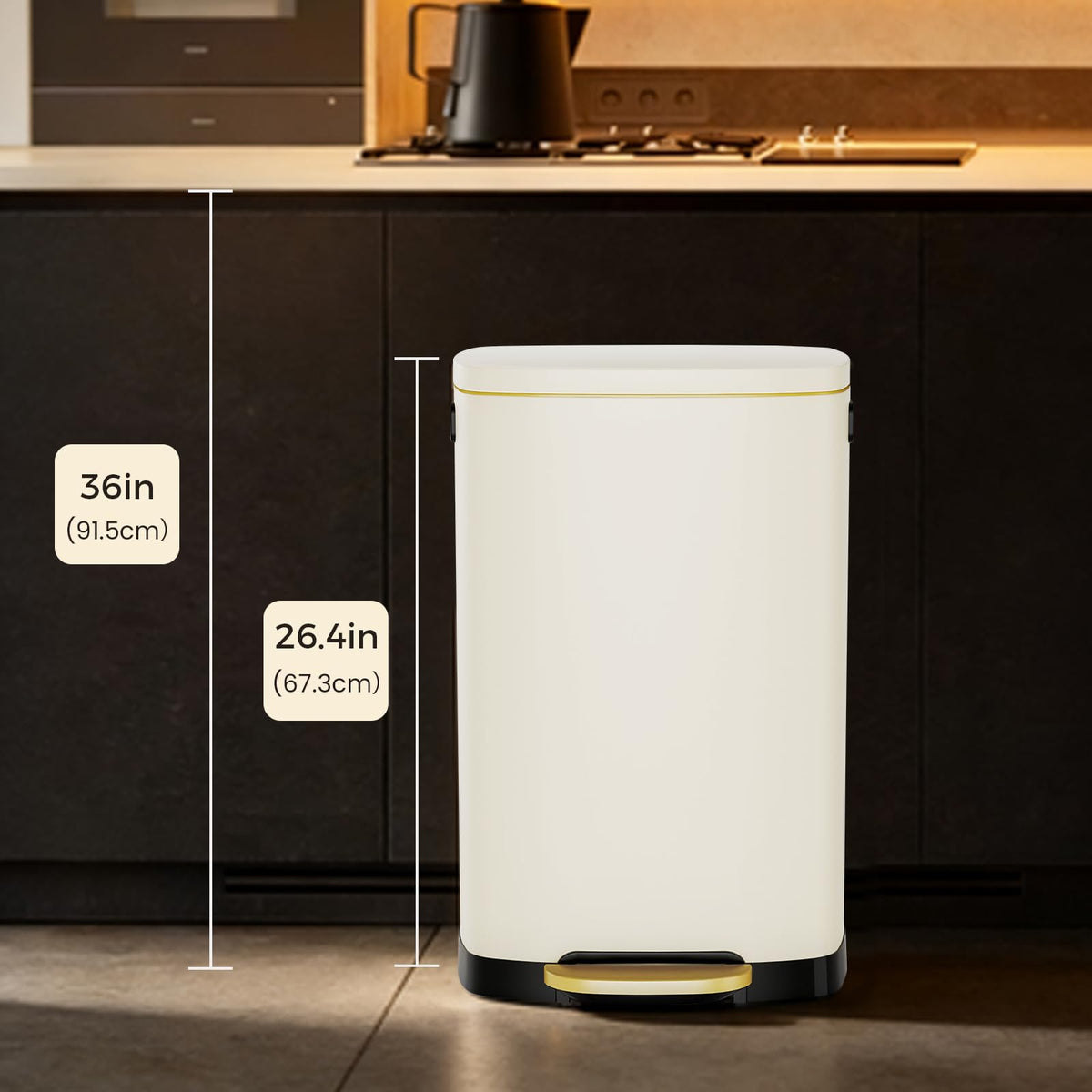 13 Gal Stainless Steel Step Trash Can E972051