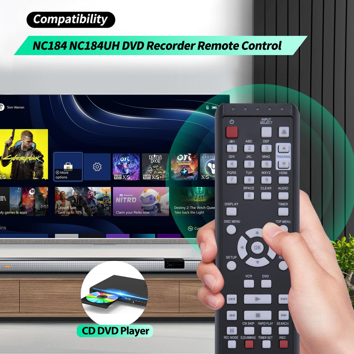 Replacement Remote for SANYO TV F942736