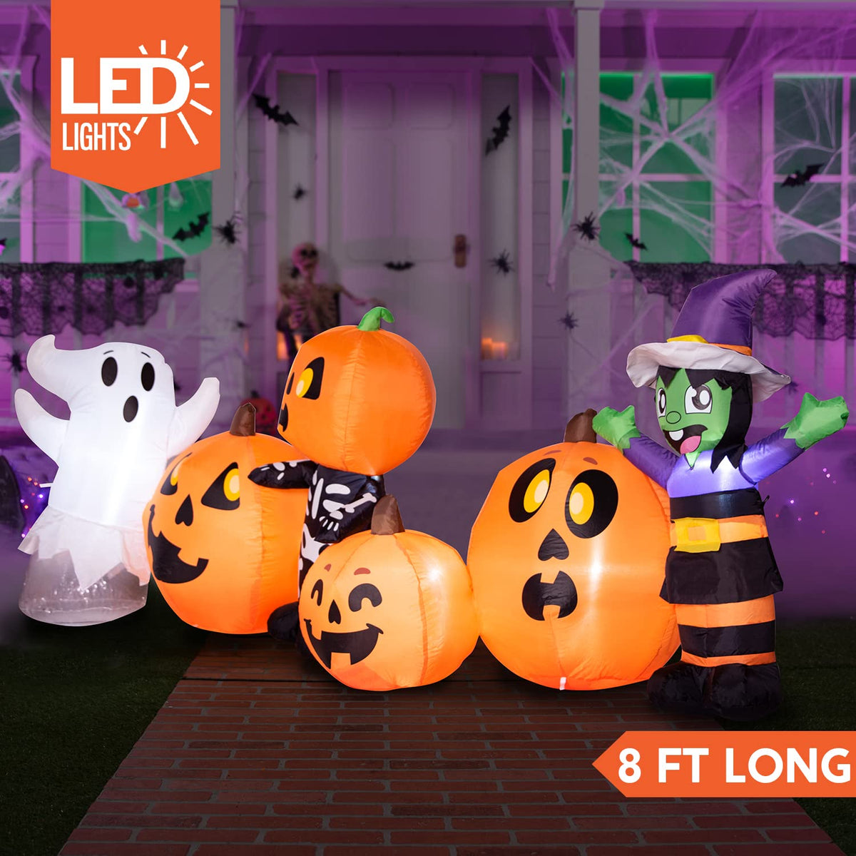 8 ft Inflatable Halloween Decoration with LEDs F68160