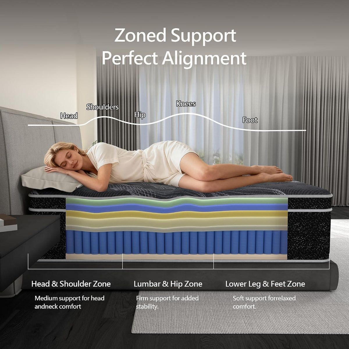 Full Size 12 inch Hybrid Memory Foam Mattress K957