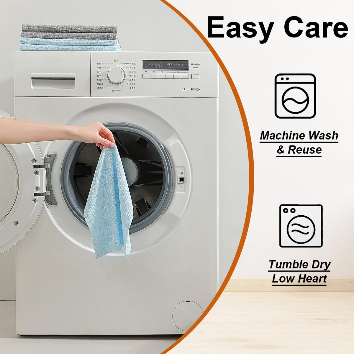 80 Pack Microfiber Cleaning Cloth Roll Blue D3721