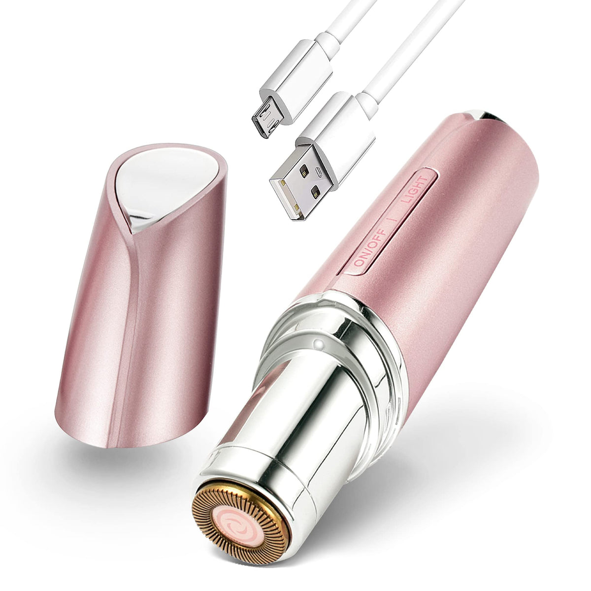 Rose Pink Rechargeable Waterproof Facial Hair Remover A3096