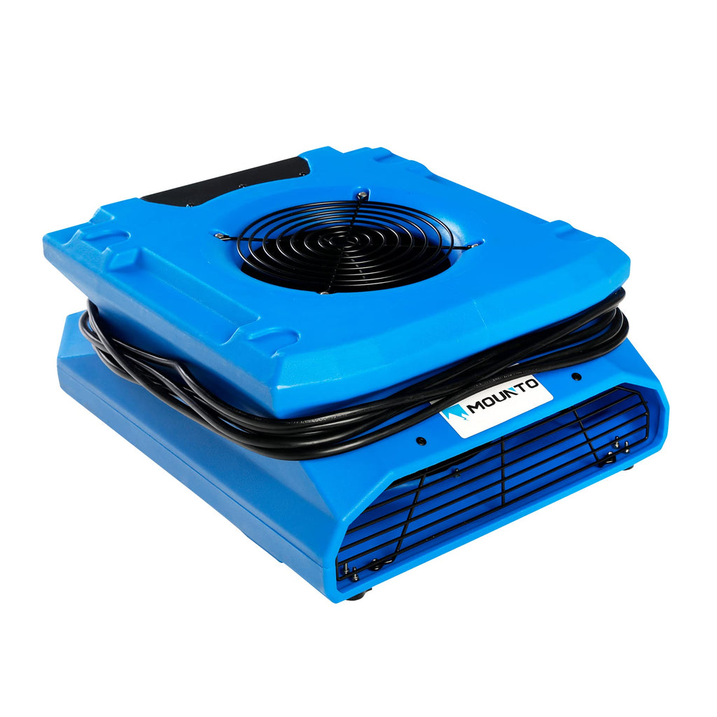 1/4 HP 1200 CFM Low Profile Air Mover, 2-Speed Carpet Dryer Floor Fan with Dual GFCI Outlets G2370
