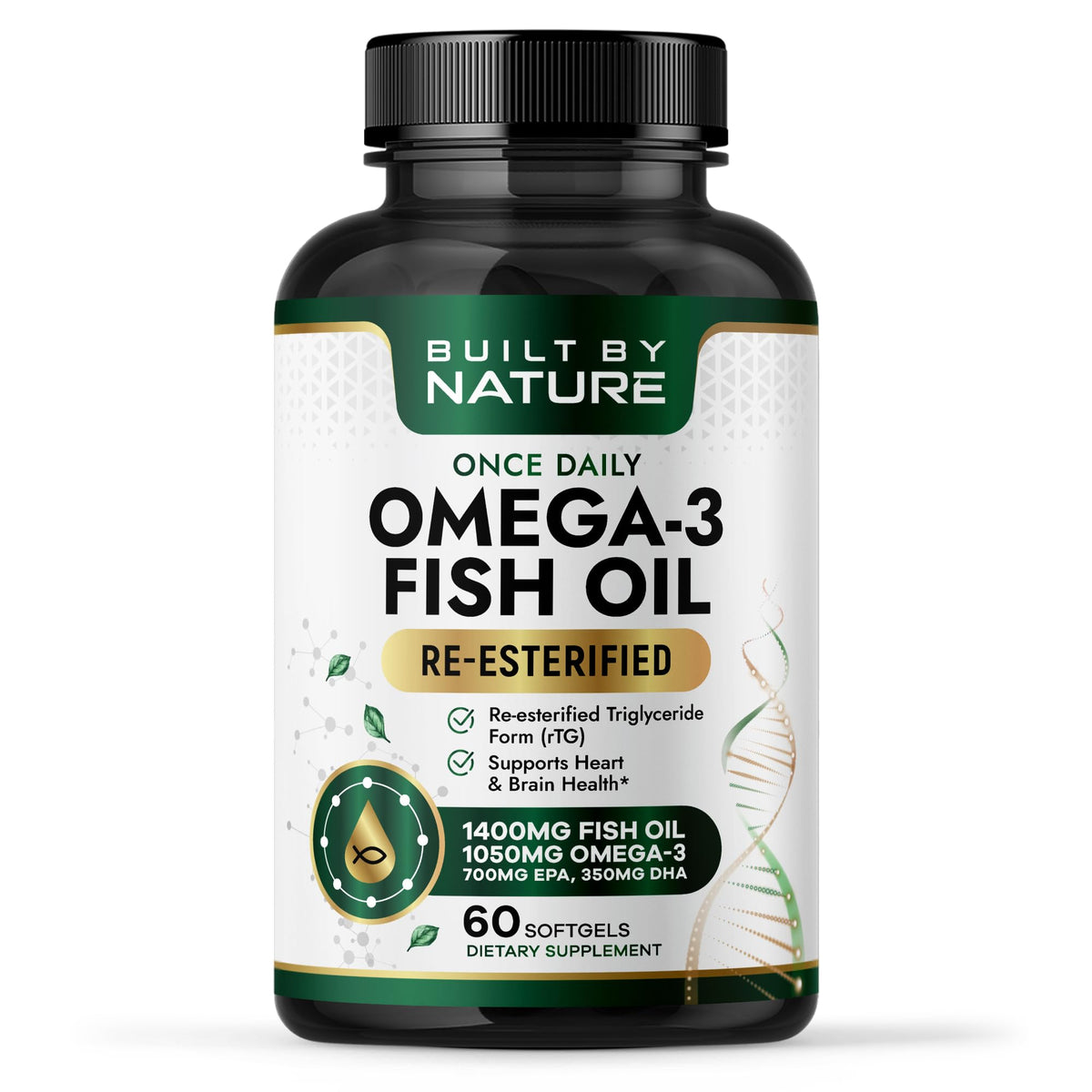Omega 3 Fish Oil 1400 mg 60 Softgels U712