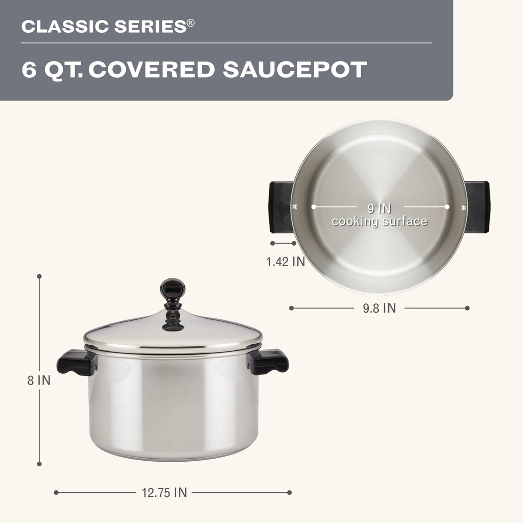 Stainless Steel 6-Quart Stockpot with Lid A842