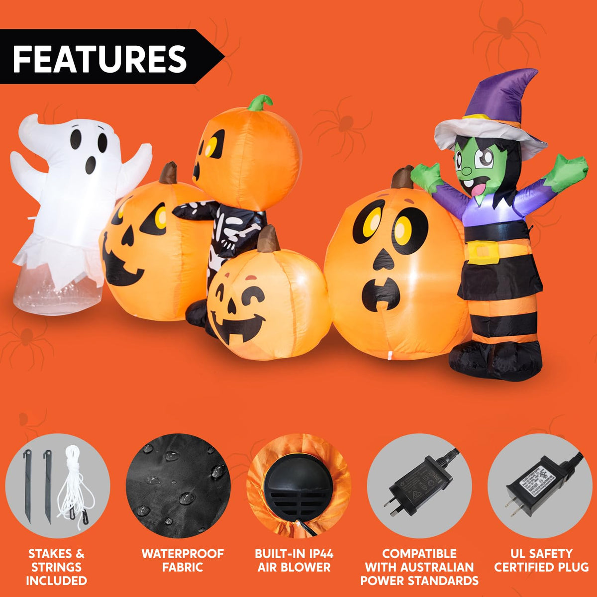 8 ft Inflatable Halloween Decoration with LEDs F68160