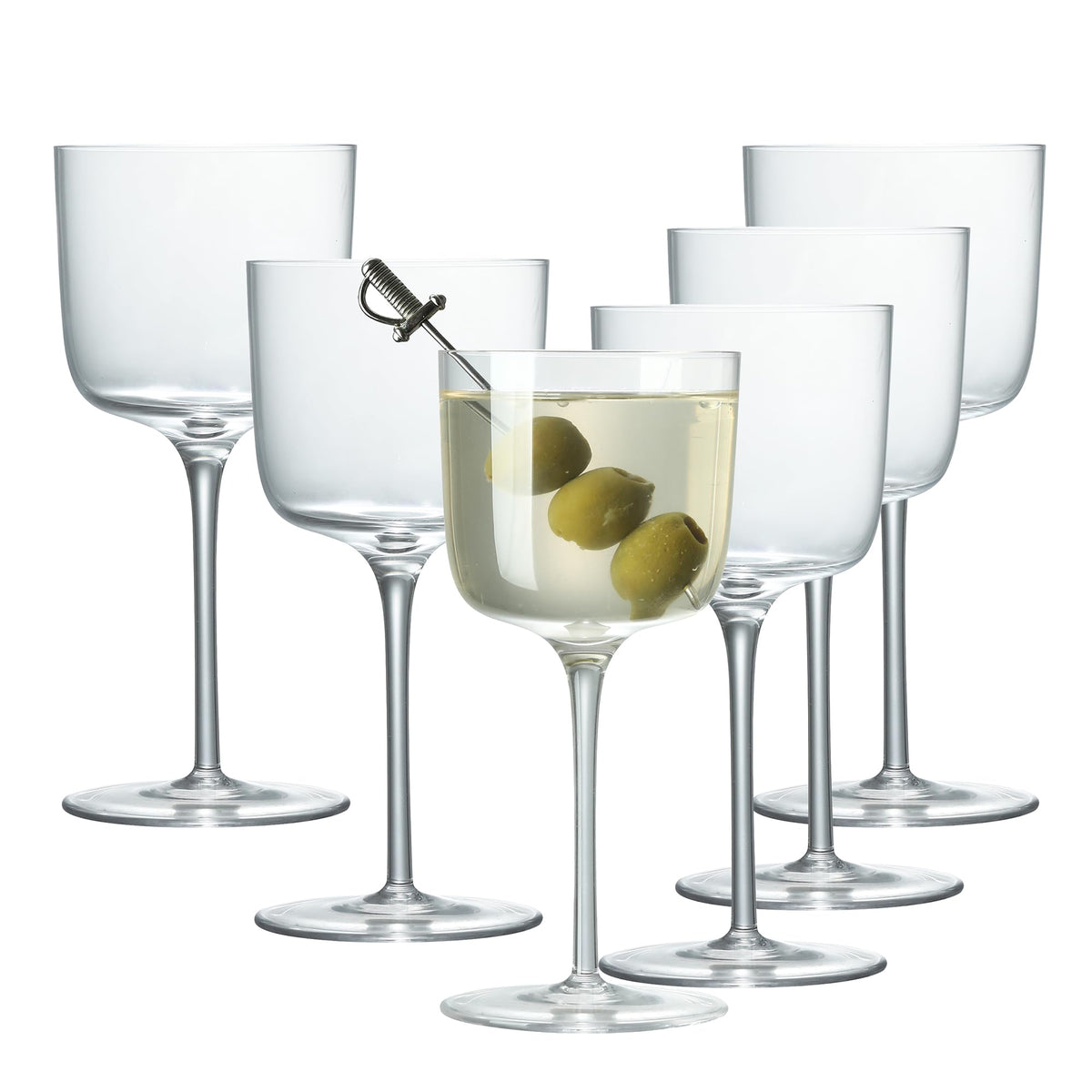 Hand Blown Martini Glasses Set of 6 A17194