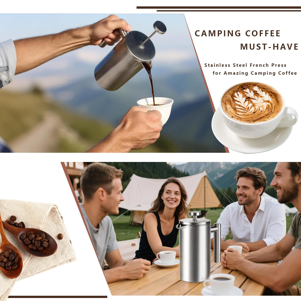 34 oz Stainless Steel French Press C39671