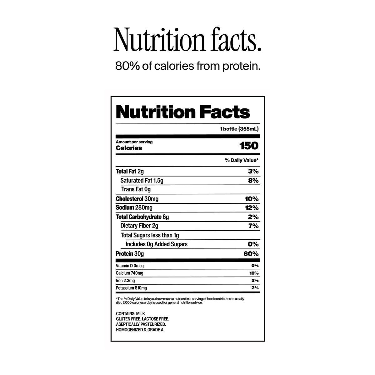 Chocolate Protein Shake, 30g Protein, 12 fl oz, 12 Ct B9874