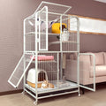 4-Tier Detachable Metal Wire Cat Cage with Hammock Y5110