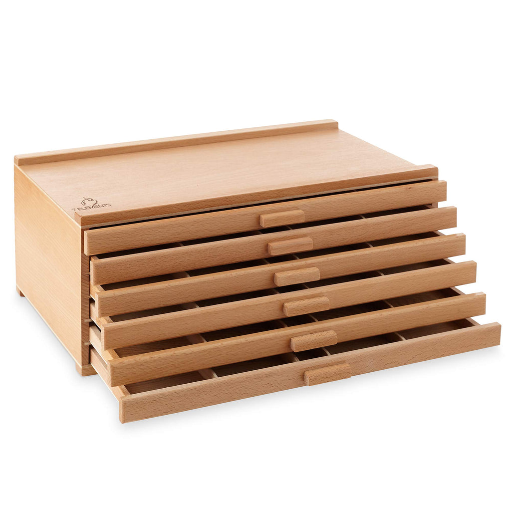 6 Drawer Wooden Artist Storage Box G587