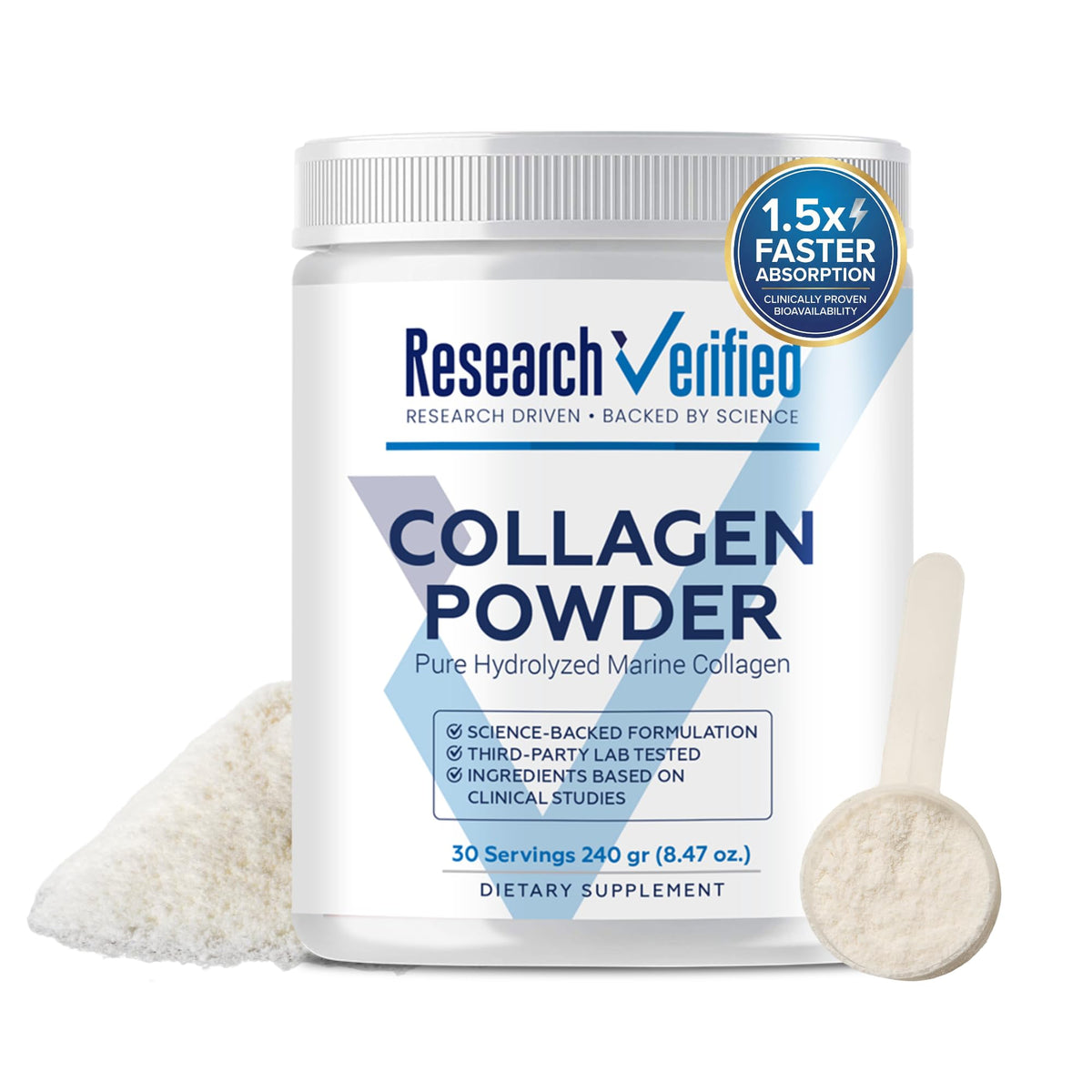 Hydrolyzed Marine Collagen Powder Unflavored I225