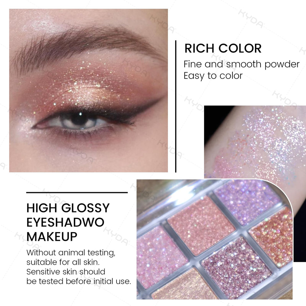 10 Colors Glitter Eyeshadow Palette Z4356