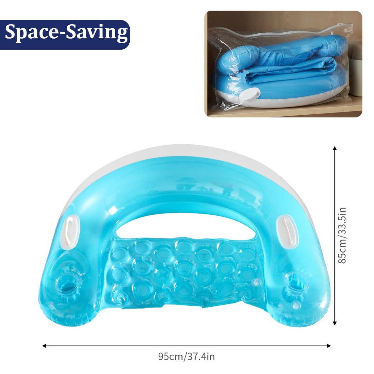 Inflatable Pool Floats 4 Pack with Cup Holders & Handles P627916