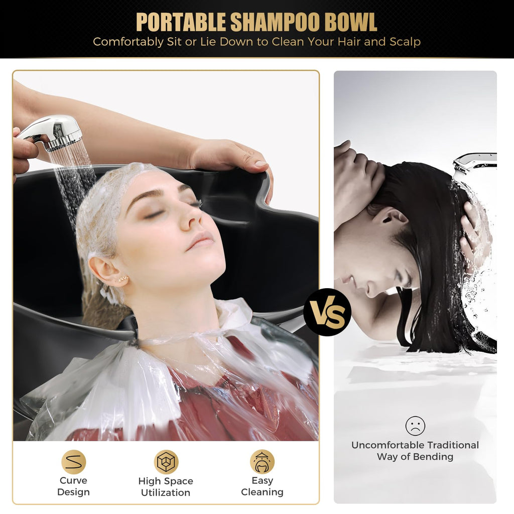 Electric Portable Shampoo Bowl, Black H71904