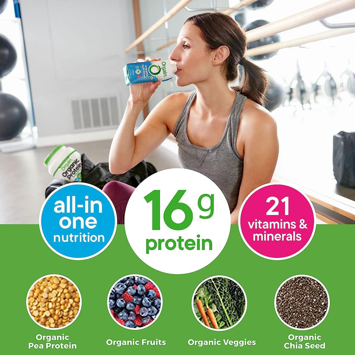 Organic Vegan Plant Based Nutritional Shake, Chocolate Vanilla, 11 Fl Oz (Pack of 4) O3634