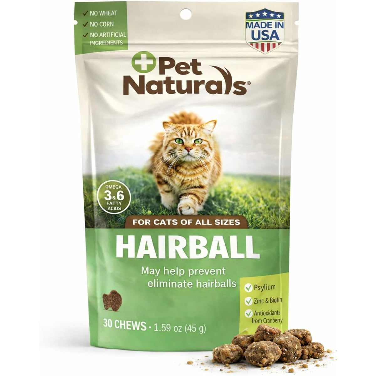 Chicken Liver Hairball Relief Soft Chews for Cats 30 Count Z5556
