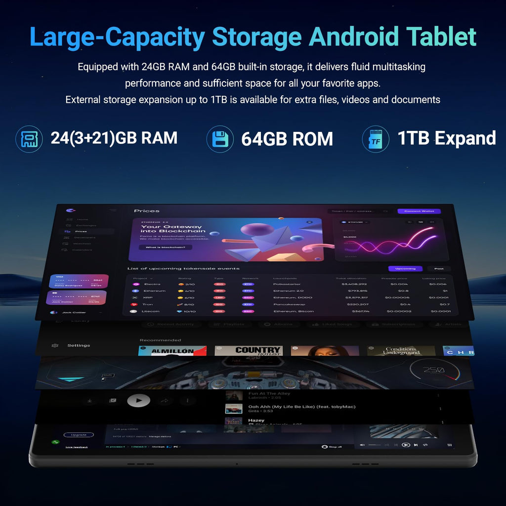 Android 16 Tablet with Keyboard F95876