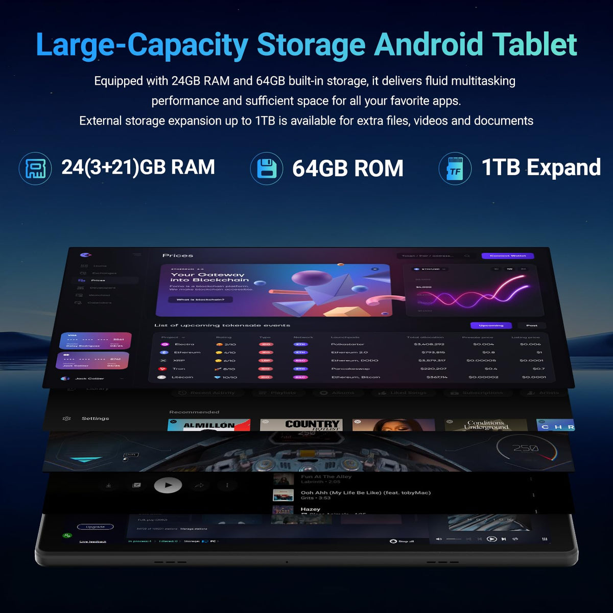 Android 16 Tablet with Keyboard F95876