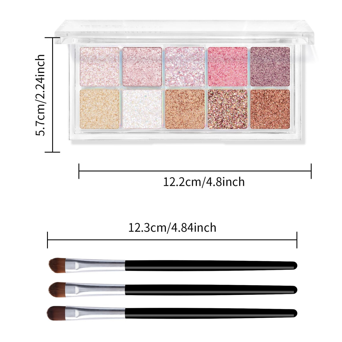 10 Colors Glitter Eyeshadow Palette Z4356