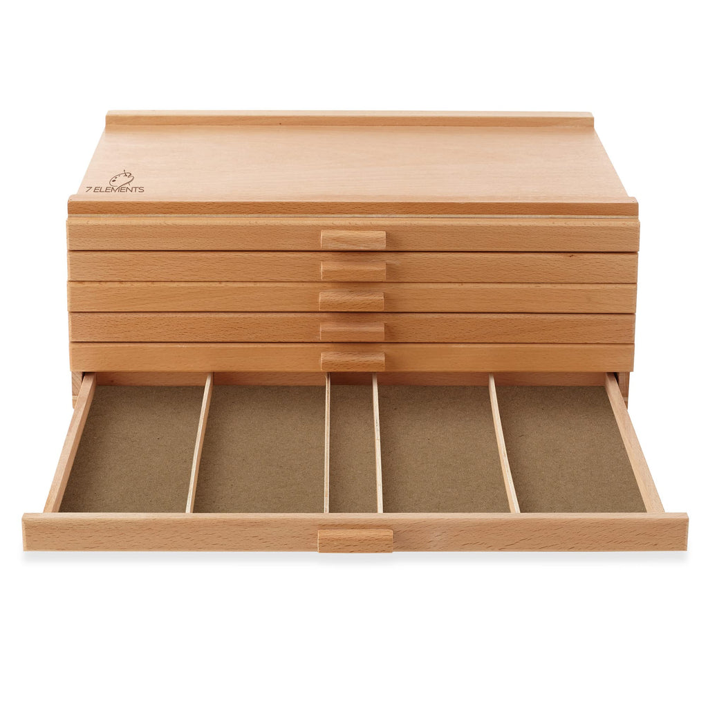 6 Drawer Wooden Artist Storage Box G587