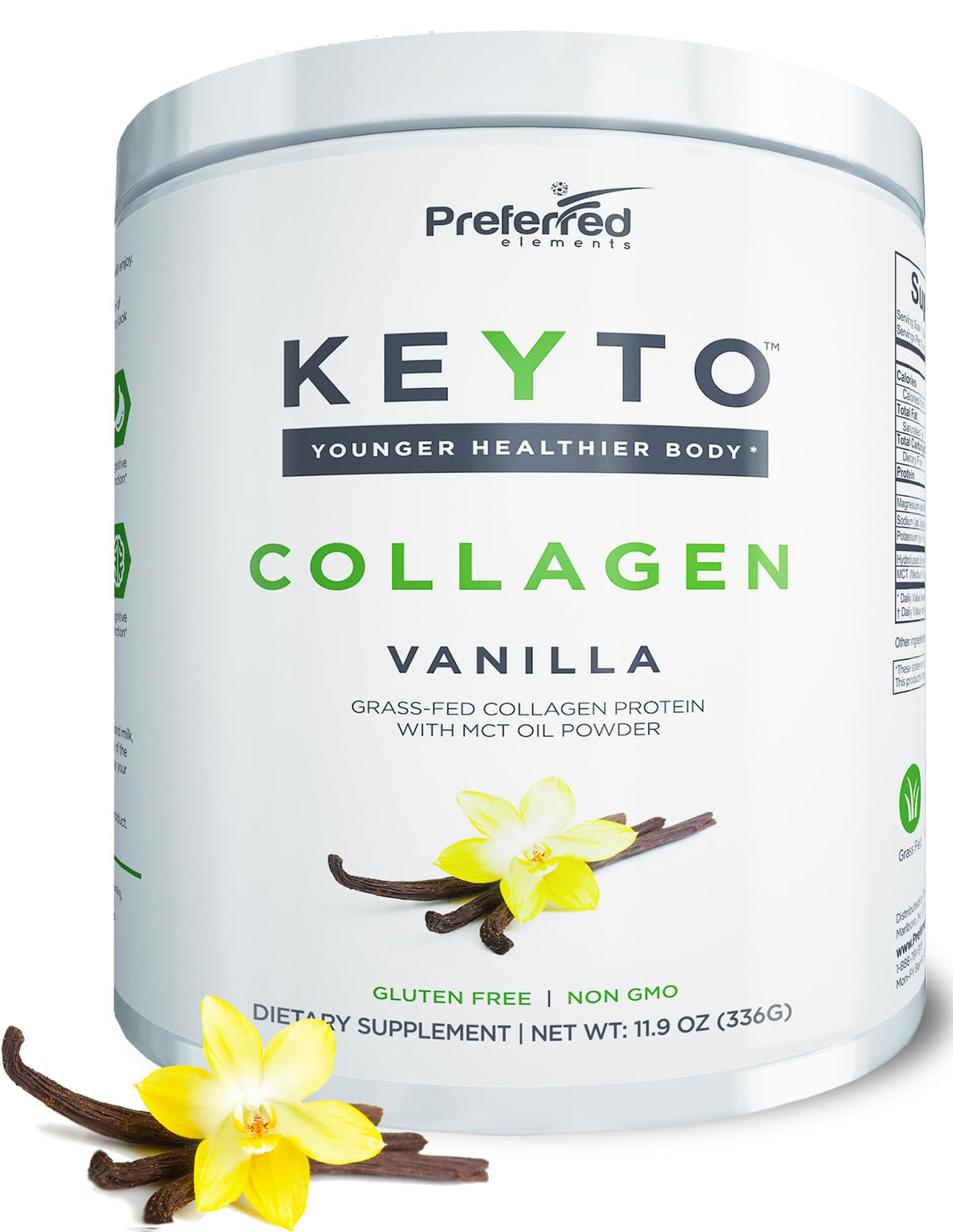 Keto Collagen Protein with MCT Oil Powder Vanilla S160172